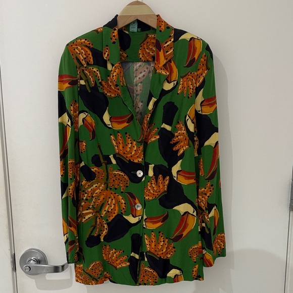 FARM Rio Tropical Green Toucan Blazer - Picture 2 of 9